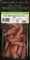 İçindeki şeker miktarı Dés de bacon fumés salés au sel sec
