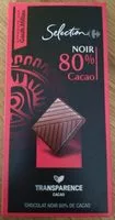 Количество сахара в Chocolat Noir 80% Cacao Selection