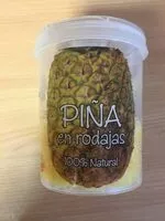 İçindeki şeker miktarı Piña natural a rodajas
