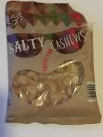 Amount of sugar in Cashews