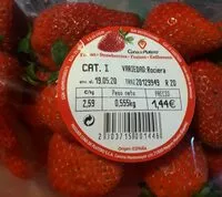 入っている砂糖の量 Fresas