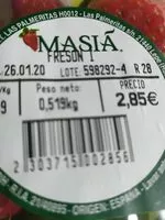 Amount of sugar in Fresas
