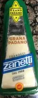Zuckermenge drin Queso Grana padano