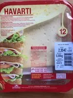 Cantidad de azúcar en Havarti