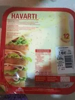 Cantidad de azúcar en Havarti
