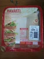 Cantidad de azúcar en Havarti