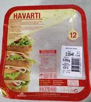 Azúcar y nutrientes en Havarti