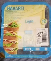 Cantidad de azúcar en Havarti Light