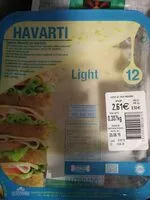 Cantidad de azúcar en Havarti light