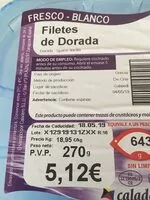 Cantidad de azúcar en Filetes de dorada
