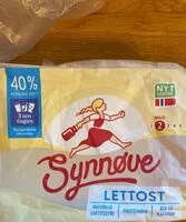 入っている砂糖の量 Synnøve Lettost