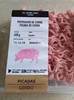 İçindeki şeker miktarı Preparado de carne picada de cerdo
