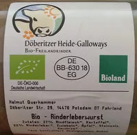 Zucker und Nährstoffe drin Doberitzer heide galloways