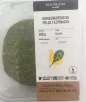 İçindeki şeker miktarı Hamburguesa Pollo Espinaca