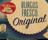 Cantidad de azúcar en Burgos fresco 0% mg