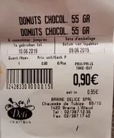 Suhkru kogus sees Donuts Chocolat