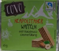 Wafer biscuit filled with hazelnut