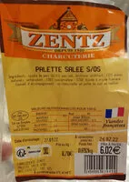 Quantité de sucre dans Palette salée sans os