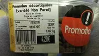 Zuckermenge drin Amandes Décortiquées