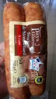 Suhkru kogus sees Saucisses de montbeliard