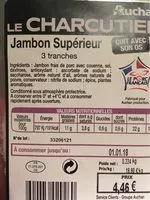 İçindeki şeker miktarı Jambon supérieur