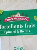 入っている砂糖の量 Tortellonis frais épinards & ricotta