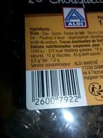 Cantidad de azúcar en Chouquettes au sucre