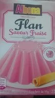 入っている砂糖の量 Flan saveur fraise