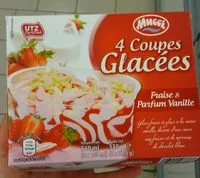 Jumlah gula yang masuk 4 coupes glacées fraise & parfum vanille
