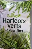 Jumlah gula yang masuk Haricots Verts Extra Fins surgelés