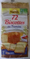 Amount of sugar in 72 Biscottes au Froment