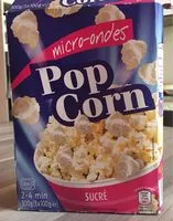 Sucre et nutriments contenus dans Pop corn