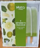 Jumlah gula yang masuk Bâtonnets fraîcheur façon virgin mojito