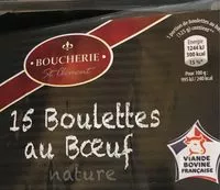 入っている砂糖の量 Boulettes de boeuf nature