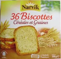 Amount of sugar in 36 Biscottes Céréales et Graines