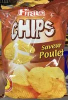 Suhkru kogus sees Chips saveur Poulet