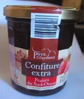 Suhkru kogus sees Confiture extra fraises du Sud-Ouest