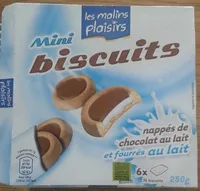 Biscuits fourres au lait et nappes de chocolat au lait