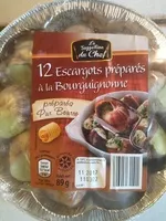 Sokerin määrä sisällä 12 escargots préparés à la Bourguignonne