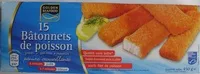 Cantidad de azúcar en 15 Bâtonnets de poisson (panés, pré-frits, surgelés)