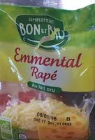 İçindeki şeker miktarı Emmental rapé au lait cru