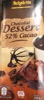 चीनी की मात्रा Chocolat dessert 52% cacao
