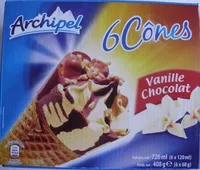 Quantité de sucre dans 6 Cônes Vanille Chocolat