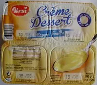 Amount of sugar in Crème dessert Saveur Vanille 