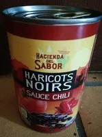 İçindeki şeker miktarı Haricots noirs sauce chili