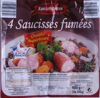 含糖量 4 Saucisses fumées
