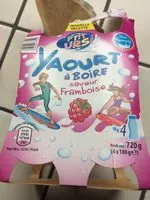 Quantité de sucre dans Yaourt à boire framboise ou fraise ou vanille