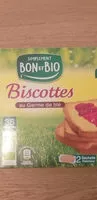 入っている砂糖の量 Biscottes au germe de blé