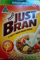 Cantidad de azúcar en Just Bran