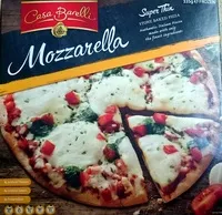 Sokerin määrä sisällä Mozarella Super Thin Stone Baked Pizza